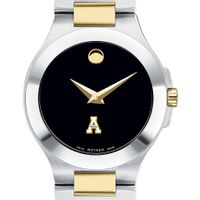 Appalachian State Women's Movado Collection Two-Tone Watch with Black Dial