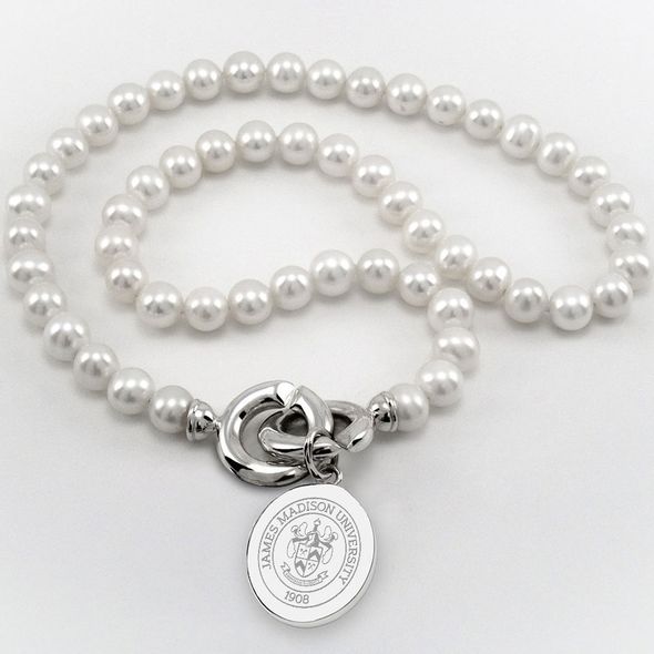 James Madison Pearl Necklace with Sterling Silver Charm - Image 1