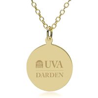 UVA Darden 18K Gold Pendant & Chain