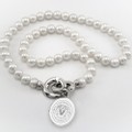 Vanderbilt Pearl Necklace with Sterling Silver Charm - Image 1