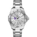 NYU Men's TAG Heuer Steel Aquaracer with Silver Dial - Image 2