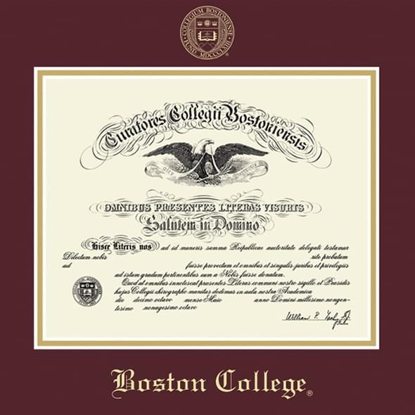 Official Boston College Diploma Frame The Fidelitas Graduation