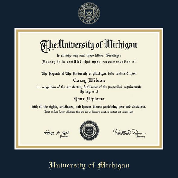 University Of Michigan Diploma Frame The Fidelitas