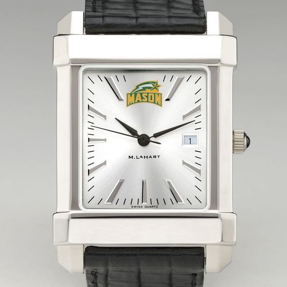 George Mason University Men's Collegiate Watch with Leather Strap - Image 1
