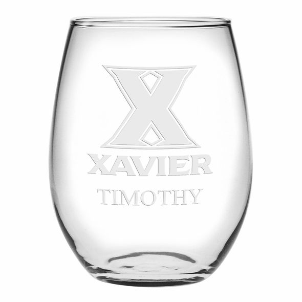 Xavier Stemless Wine Glasses Made in the USA - Set of 4 - Image 1