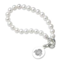 Ohio State Pearl Bracelet with Sterling Silver Charm