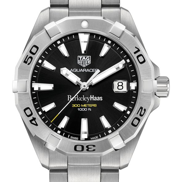 Berkeley Haas Men's TAG Heuer Steel Aquaracer with Black Dial - Image 1