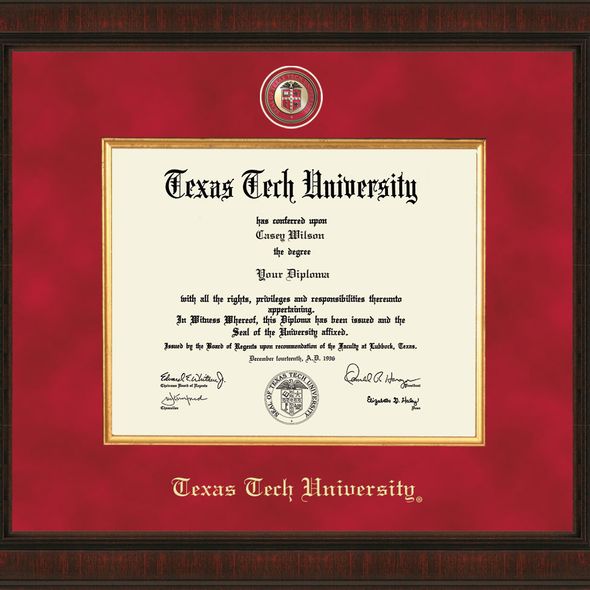 Texas Tech Diploma Frame - Excelsior - Graduation Gift Selection