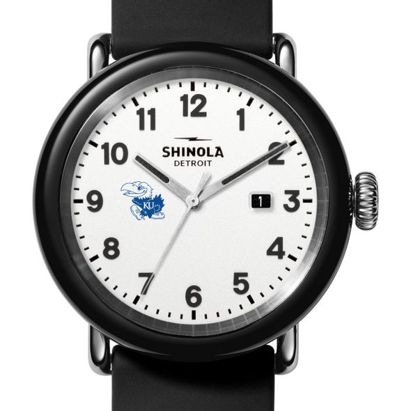 University of Kansas Shinola Watch, The Detrola 43mm White Dial at M.LaHart & Co. - Image 1