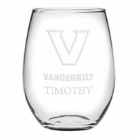 Vanderbilt Stemless Wine Glasses Made in the USA - Set of 2