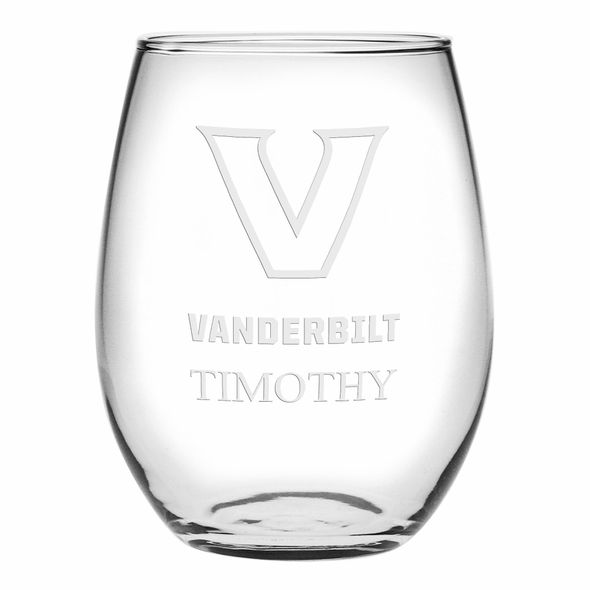 Vanderbilt Stemless Wine Glasses Made in the USA - Set of 2 - Image 1