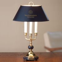 Northwestern University Lamp in Brass & Marble