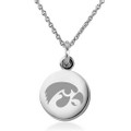 University of Iowa Necklace with Charm in Sterling Silver - Image 2
