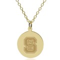 NC State 14K Gold Pendant & Chain - Image 1