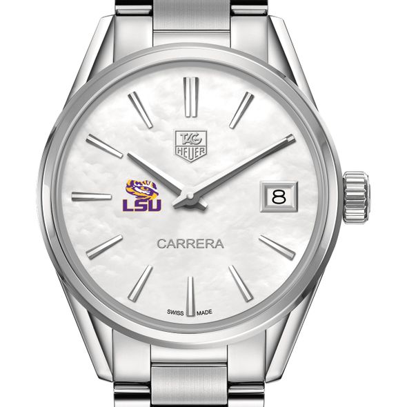 Louisiana State University Women's TAG Heuer Steel Carrera with MOP Dial - Image 1