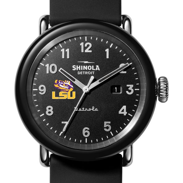 LSU Shinola Watch, The Detrola 43mm Black Dial at M.LaHart & Co. - Image 1