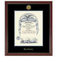 Citadel Diploma Frame - Gold Medallion