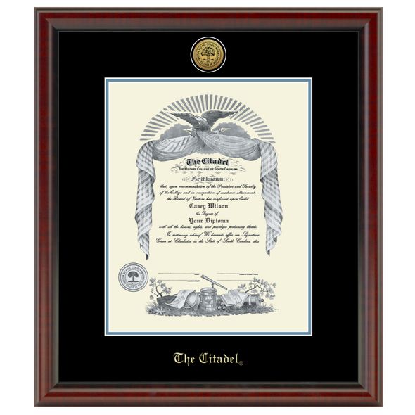 Citadel Diploma Frame - Gold Medallion - Image 1