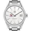click to view Louisiana State University Women's TAG Heuer Steel Carrera with MOP Dial & Diamond Bezel - Image 1