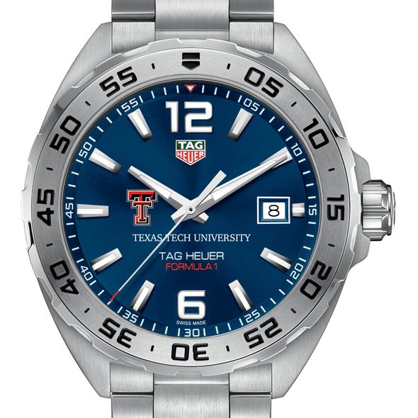 Texas Tech Men's TAG Heuer Formula 1 with Blue Dial - Image 1