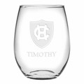 Holy Cross Stemless Wine Glasses Made in the USA - Set of 4 - Image 1