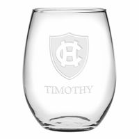 Holy Cross Stemless Wine Glasses Made in the USA - Set of 4
