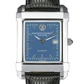 WashU Men's Steel Quad Blue Dial with Leather - Image 1