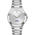 TCU Men's Movado Collection Stainless Steel Watch with Silver Dial - Image 2