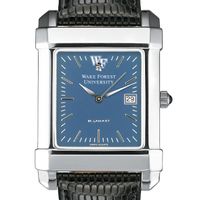 Wake Forest Men's Blue Quad Watch with Leather Strap