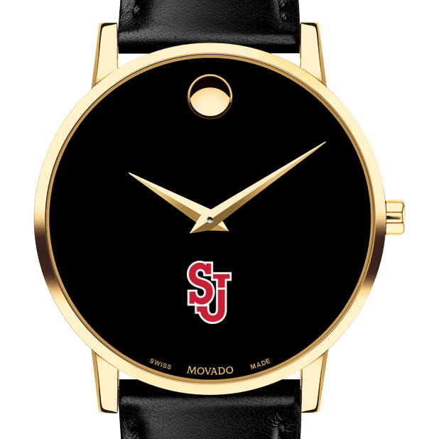 St. John's Men's Movado Gold Museum Classic Leather