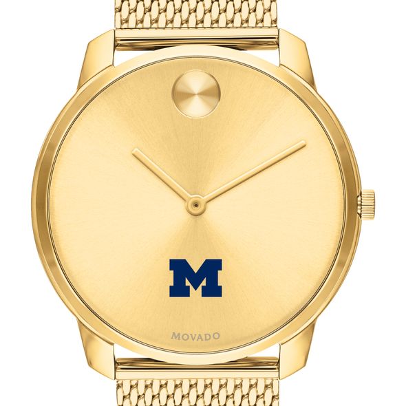 Michigan Men's Movado Bold Gold 42 with Mesh Bracelet - Image 1