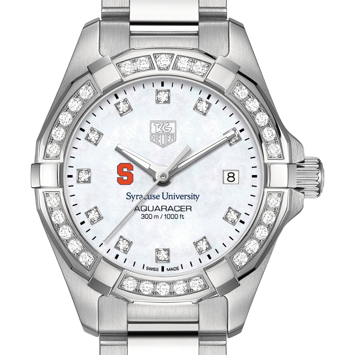 Syracuse University W's TAG Heuer Steel Aquaracer with MOP Dia Dial & Bezel