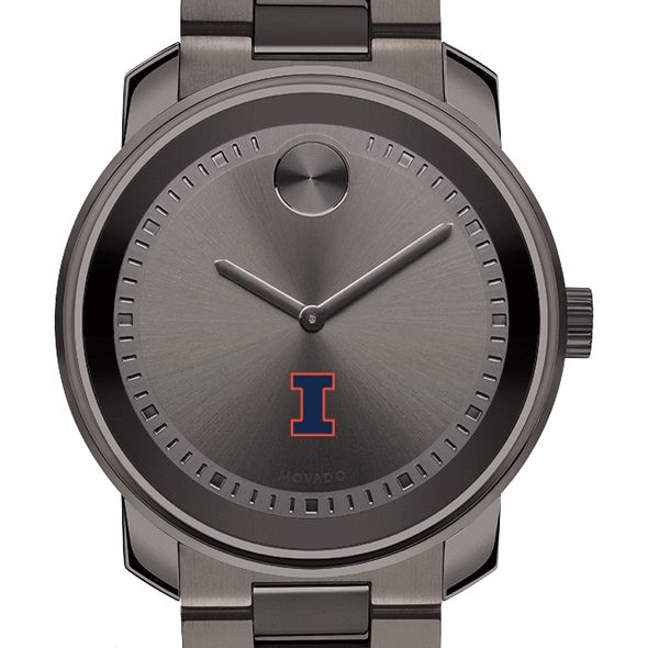 University of Illinois Men's Movado BOLD Gunmetal Grey