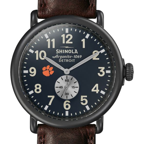 Clemson Shinola Watch, The Runwell 47mm Midnight Blue Dial - Image 1