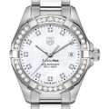 click to view Berkeley Haas Women's TAG Heuer Steel Aquaracer with MOP Diamond Dial & Bezel - Image 1
