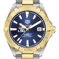 click to view LSU Men's TAG Heuer Automatic Two-Tone Aquaracer with Blue Dial - Image 1