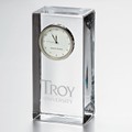 Troy Tall Glass Desk Clock by Simon Pearce - Image 1