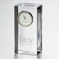 Troy Tall Glass Desk Clock by Simon Pearce