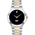 Virginia Tech Men's Movado Collection Two-Tone Watch with Black Dial - Image 2