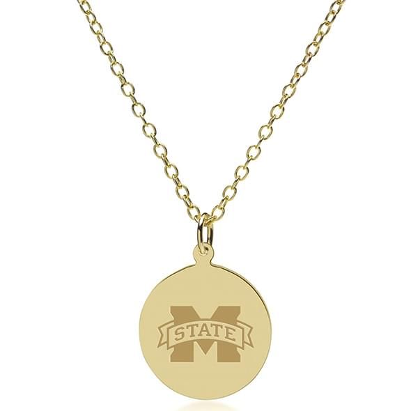 Mississippi State 14K Gold Pendant & Chain at M.LaHart & Co.