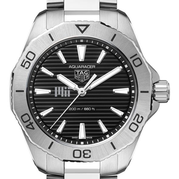 MIT Men's TAG Heuer Steel Aquaracer with Black Dial - Image 1