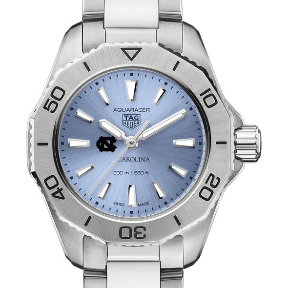 UNC Women's TAG Heuer Steel Aquaracer with Blue Sunray Dial - Image 1