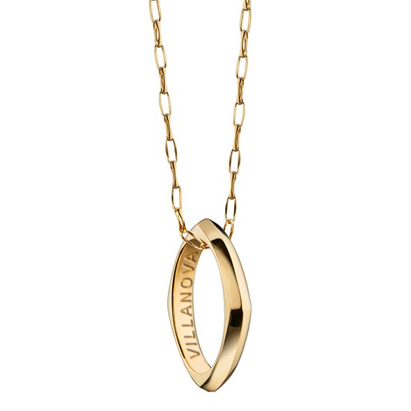 Villanova University Monica Rich Kosann Poesy Ring Necklace in Gold - Image 1