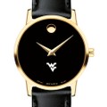 West Virginia Women's Movado Gold Museum Classic Leather - Image 1