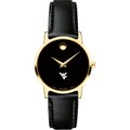 West Virginia Women's Movado Gold Museum Classic Leather - Image 2