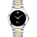 University of Miami Men's Movado Collection Two-Tone Watch with Black Dial - Image 2