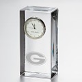 UGA Tall Glass Desk Clock by Simon Pearce - Image 1