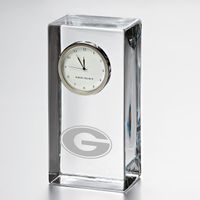 Georgia Tall Glass Desk Clock by Simon Pearce