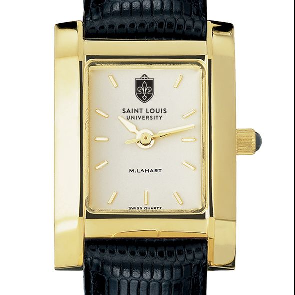 Saint Louis University Women's Gold Quad with Leather Strap