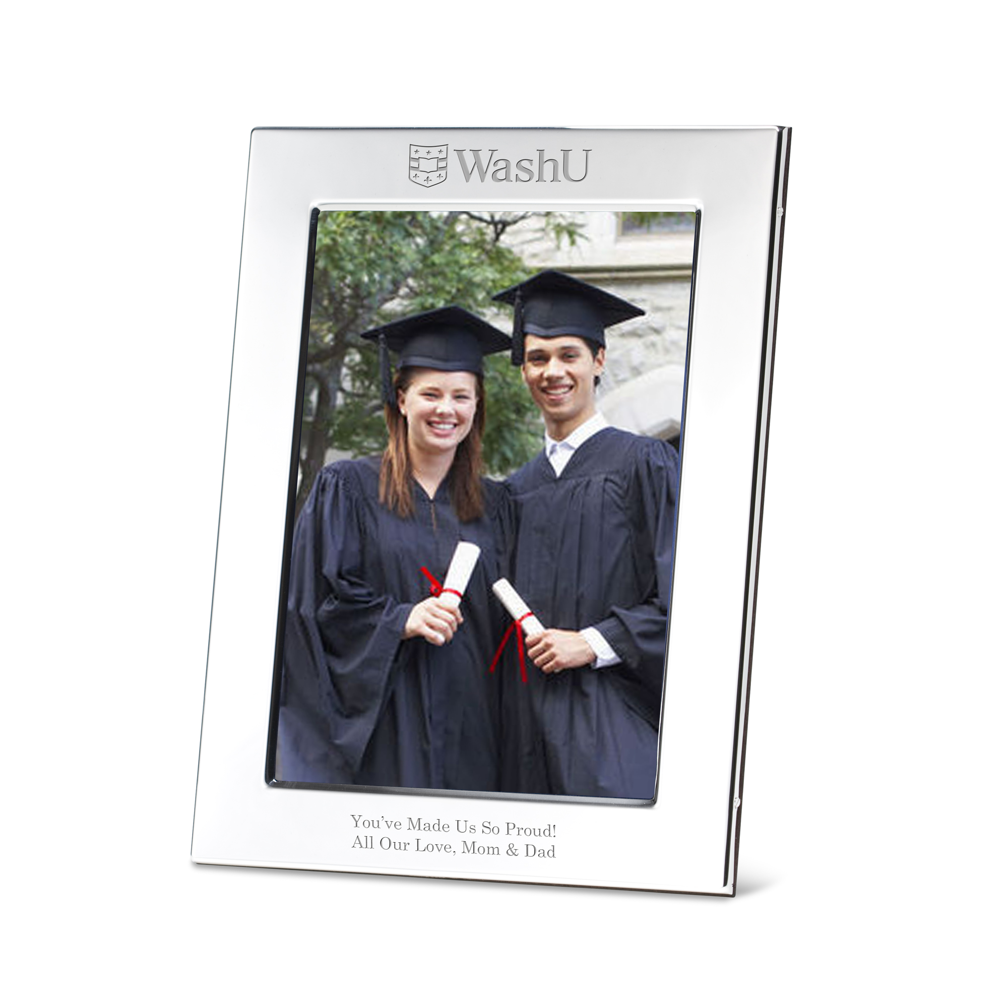 WUSTL Polished Pewter 5x7 Picture Frame